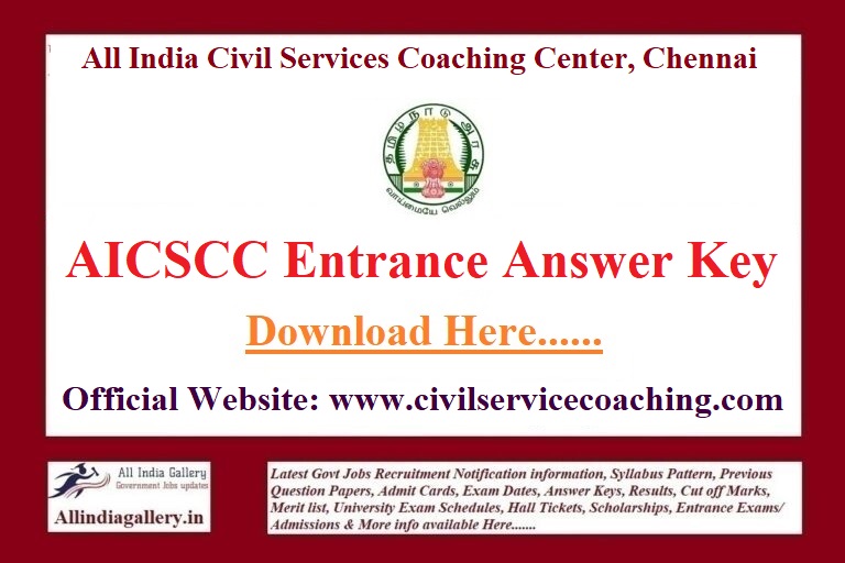 AICSCC Answer Key