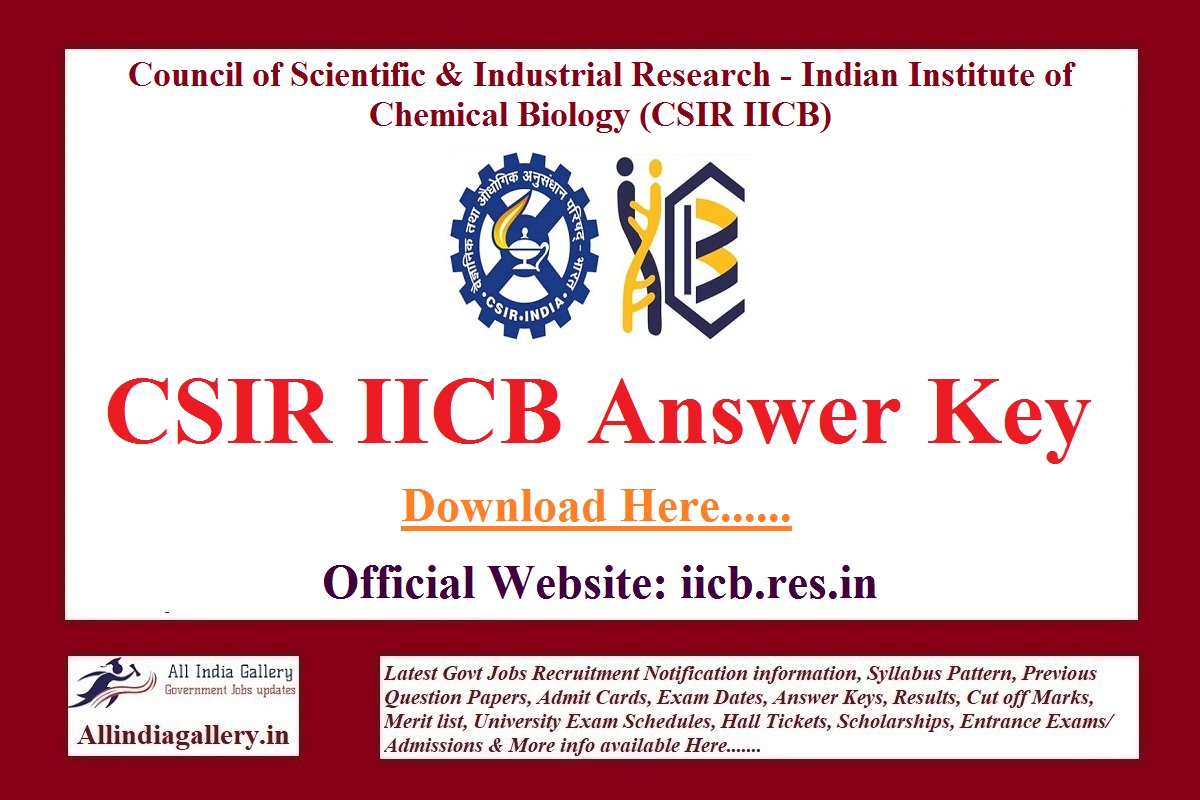 CSIR IICB Answer Key