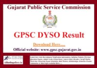 GPSC DYSO Result