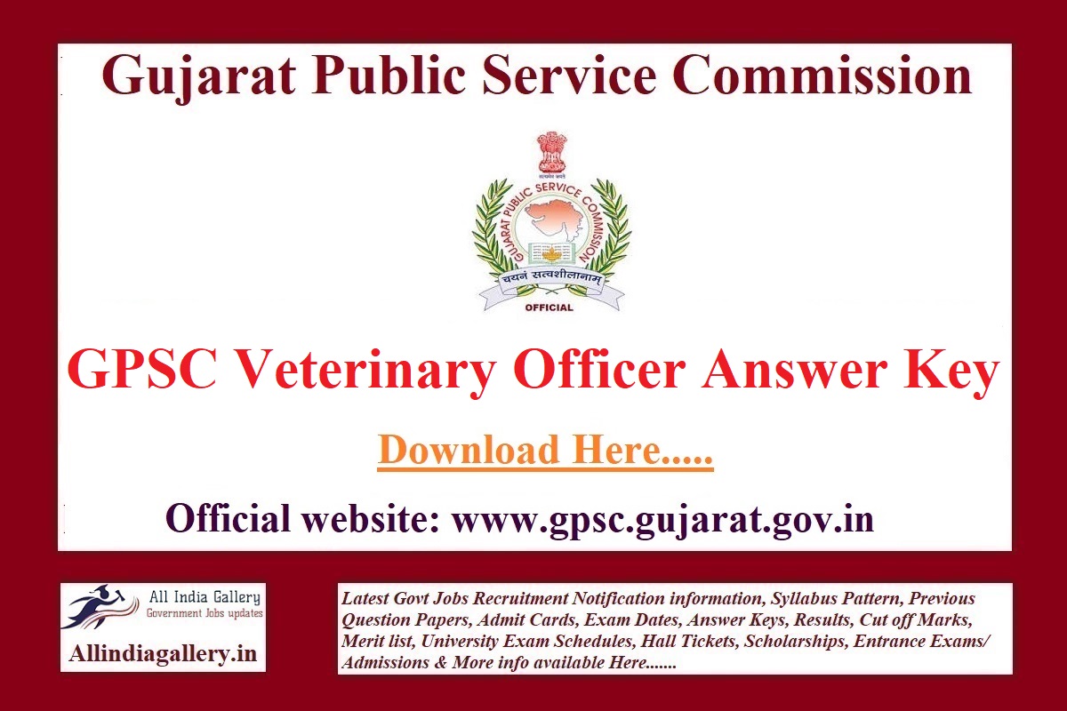 GPSC Veterinary Officer Answer Key
