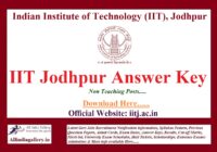 IIT Jodhpur Non Teaching Answer Key