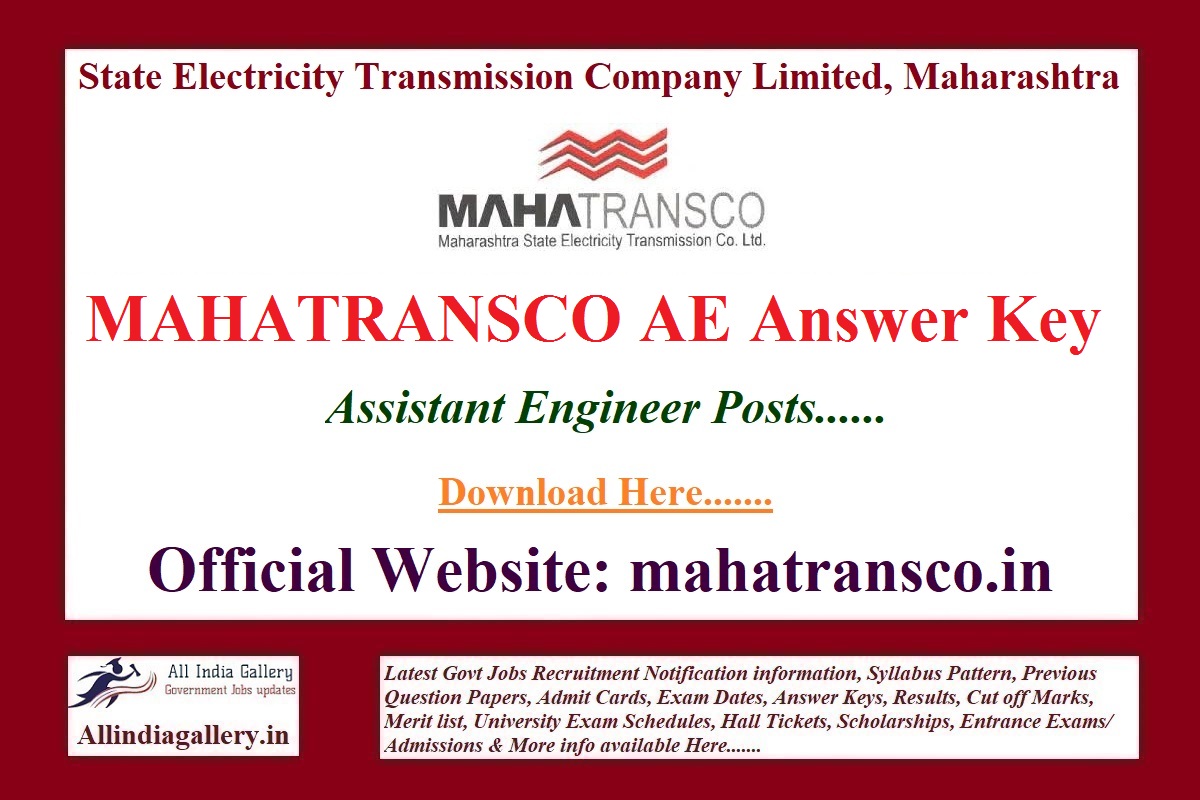 MAHATRANSCO AE Answer Key
