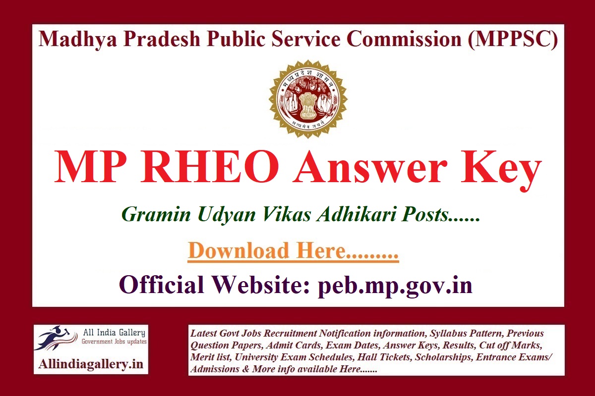 MP RHEO Answer Key