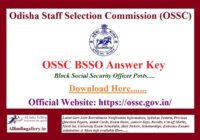 OSSC BSSO Answer Key