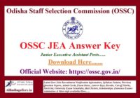 OSSC JEA Answer Key