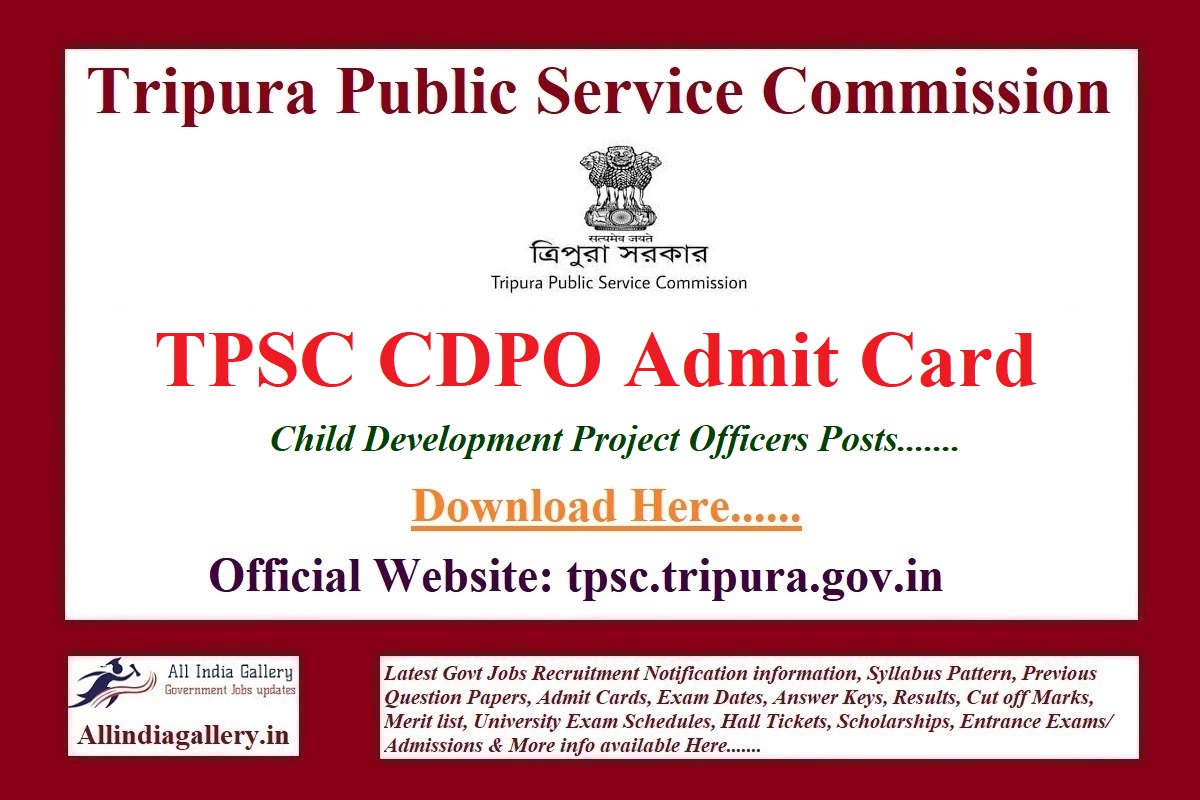 TPSC CDPO Admit Card