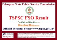TSPSC FSO Result