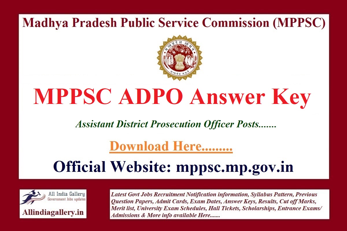 MPPSC ADPO Answer Key