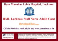 RML Staff Nurse Admit Card