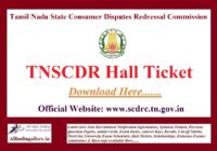 TNSCDR Hall Ticket