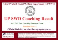 UP SWD Coaching Result