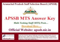 APSSB MTS Answer Key