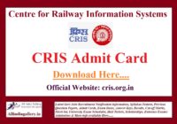 CRIS Admit Card