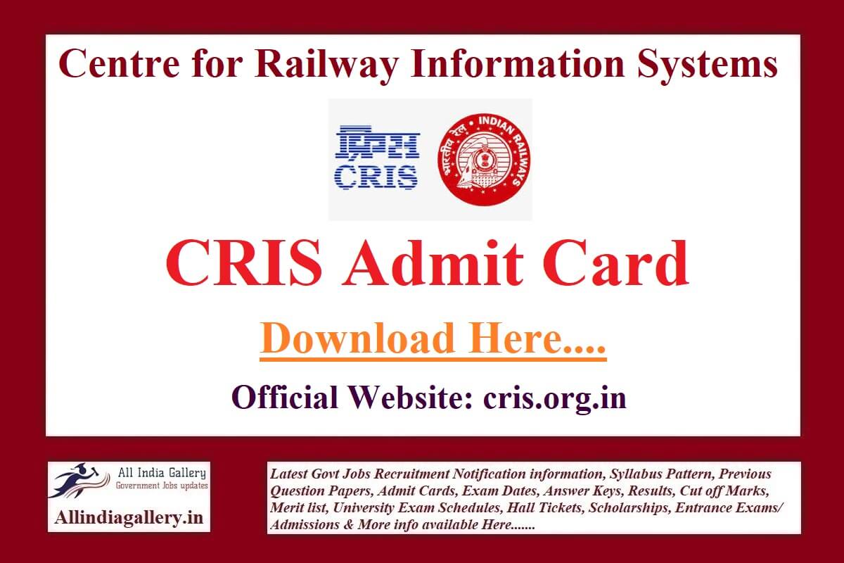 CRIS Admit Card
