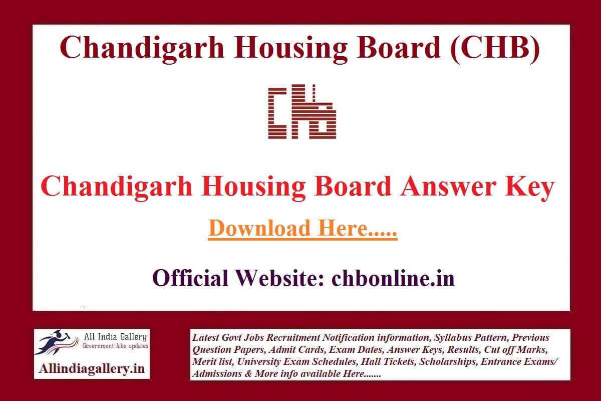 Chandigarh Housing Board Answer Key