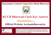 KCC Bank Dharwad Clerk Key Answer