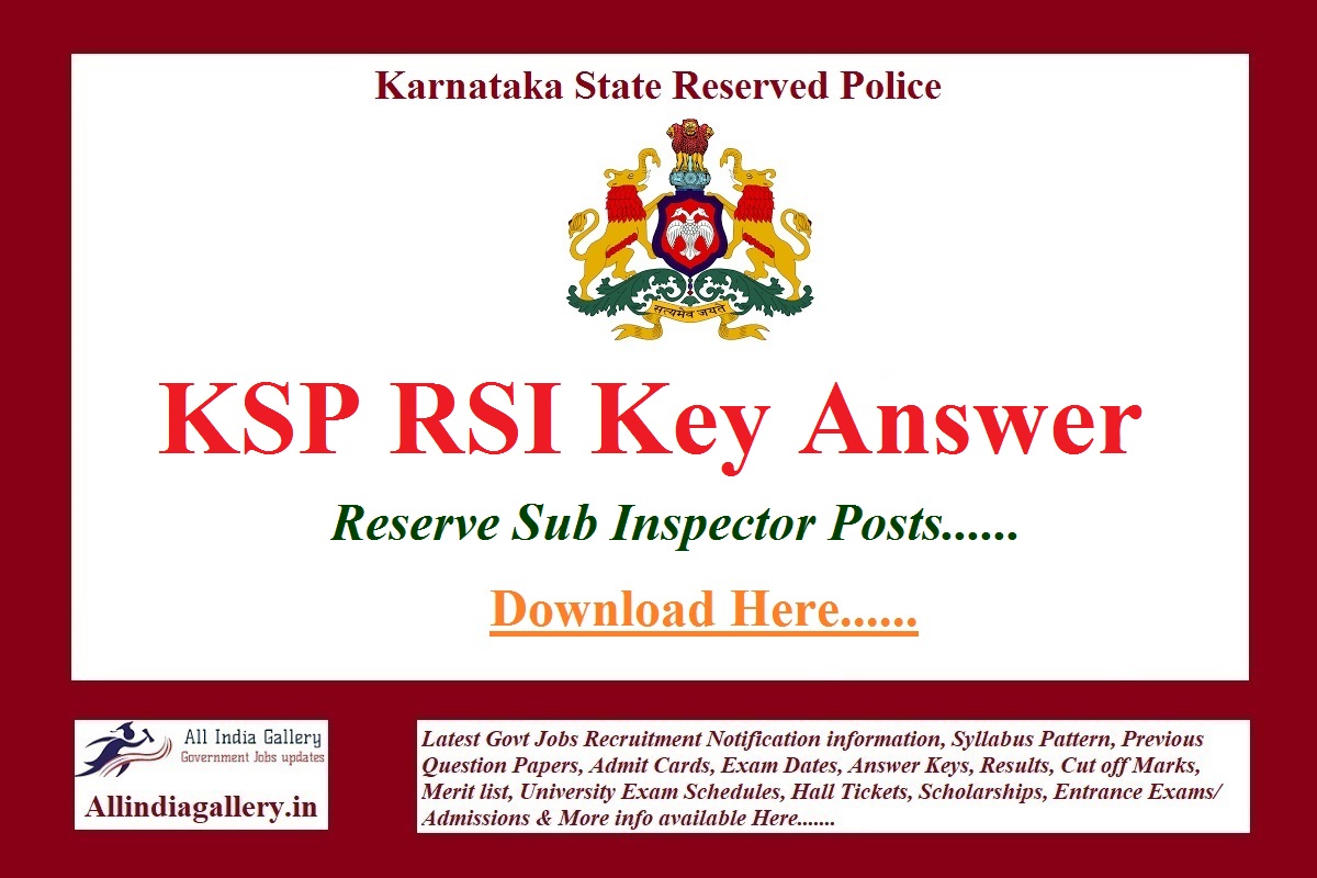 KSP RSI Key Answer