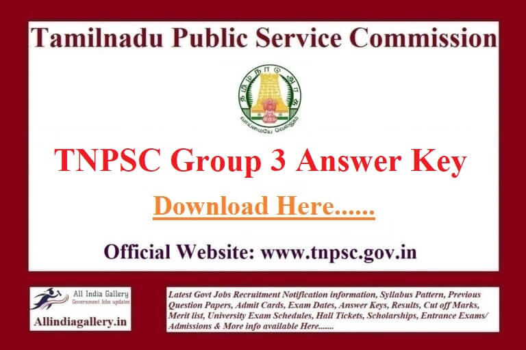 TNPSC Group 3 Answer Key