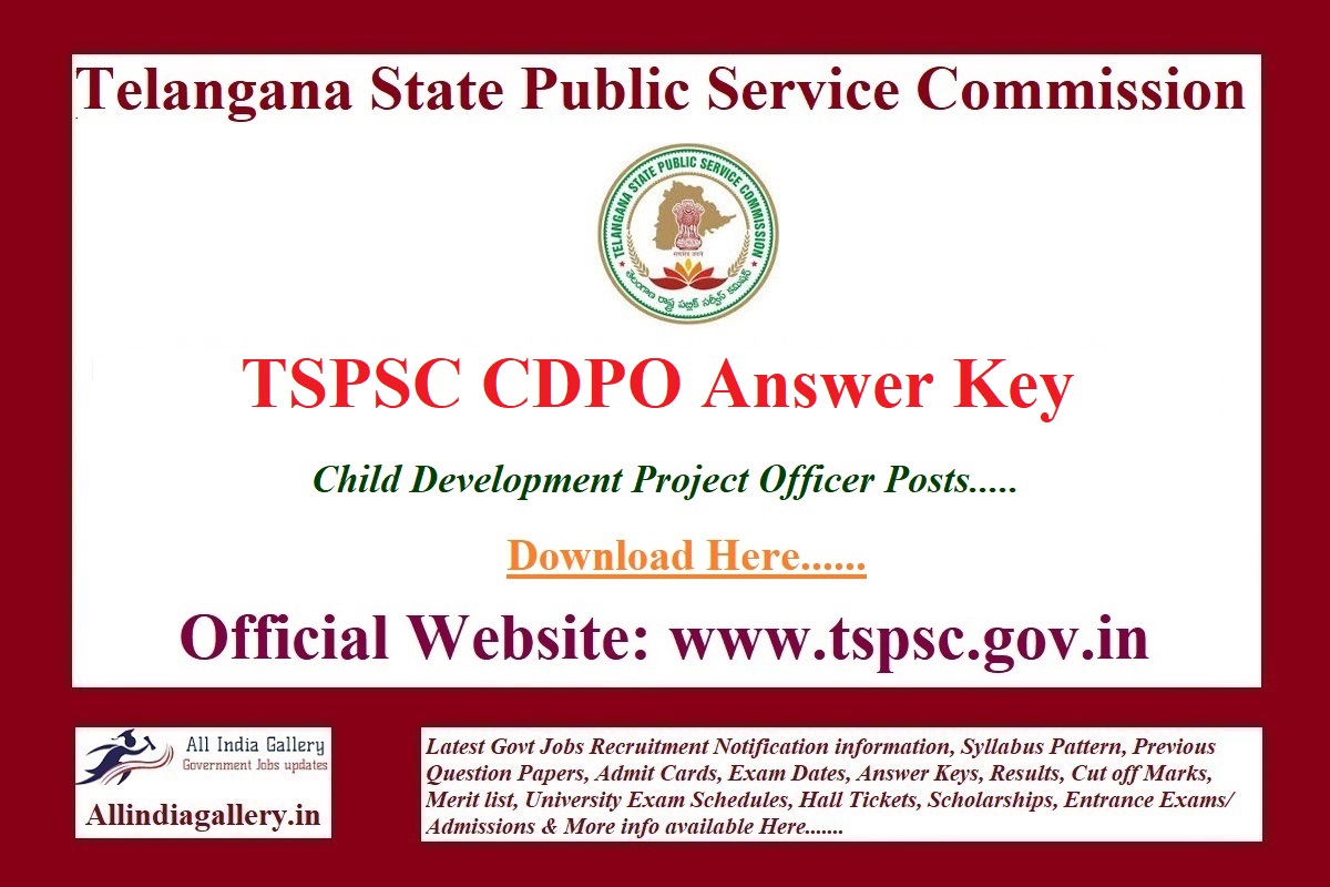 TSPSC CDPO Answer Key