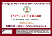 TSPSC CDPO Result