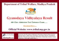 Gyanodaya Vidhyalaya Entrance Result