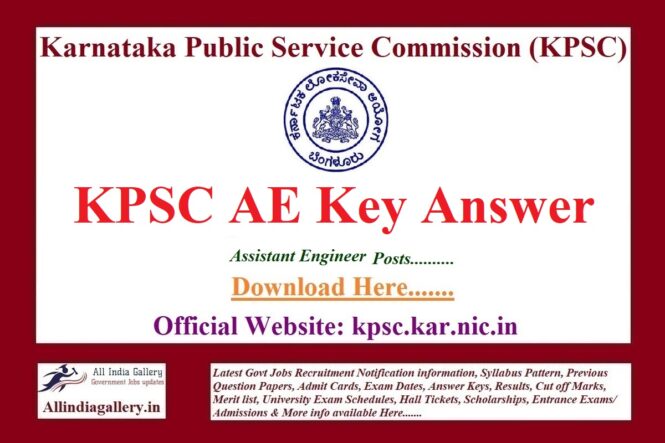 KPSC AE Key Answer