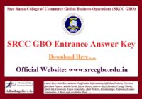 SRCC GBO Entrance Answer Key