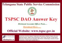 TSPSC DAO Answer Key