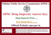 OPSC Drug Inspector Answer Key