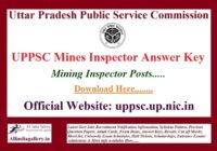 UPPSC Mines Inspector Answer Key