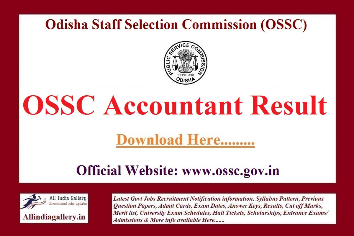 OSSC Accountant Result
