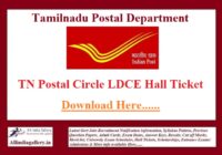 TN Postal Circle LDCE Hall Ticket