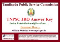TNPSC JRO Answer Key