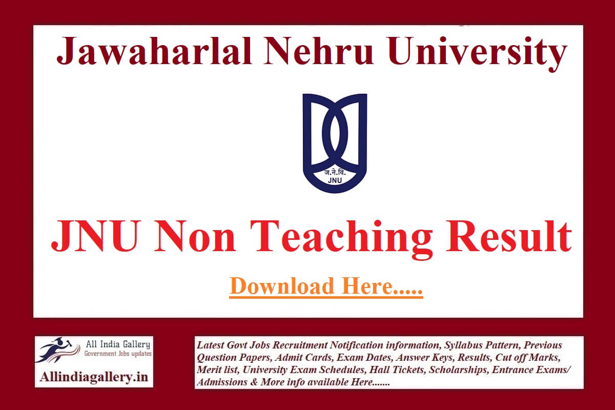 JNU Non Teaching Result 2023 {Released} Download JNU Junior Assistant ...
