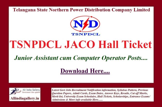 TSNPDCL JACO Hall Ticket