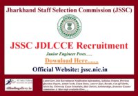 JSSC JDLCCE Recruitment Notification