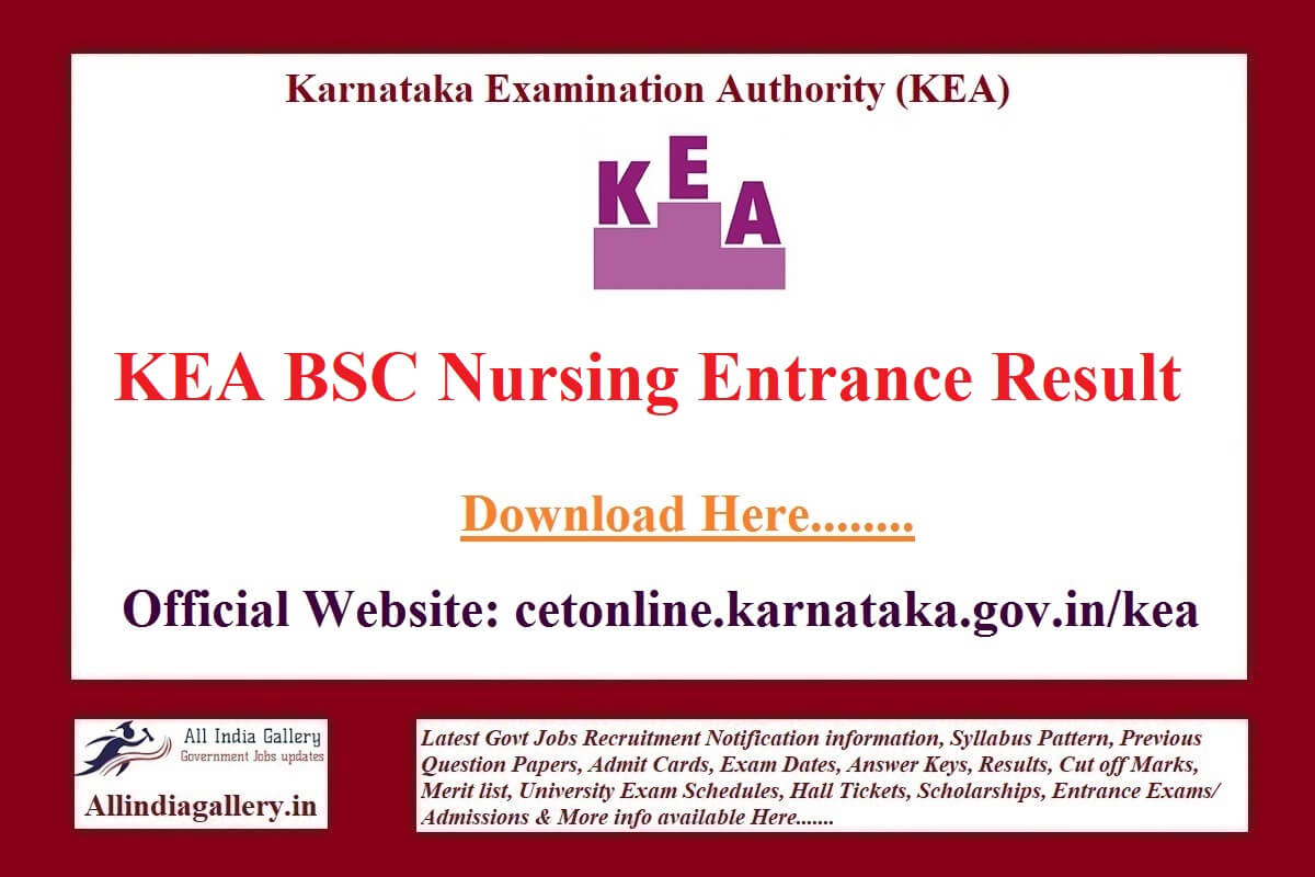 KEA BSC Nursing Entrance Result