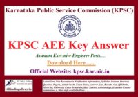 KPSC AEE Key Answer