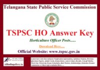 TSPSC Horticulture Officer Answer Key