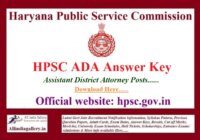 HPSC ADA Answer Key