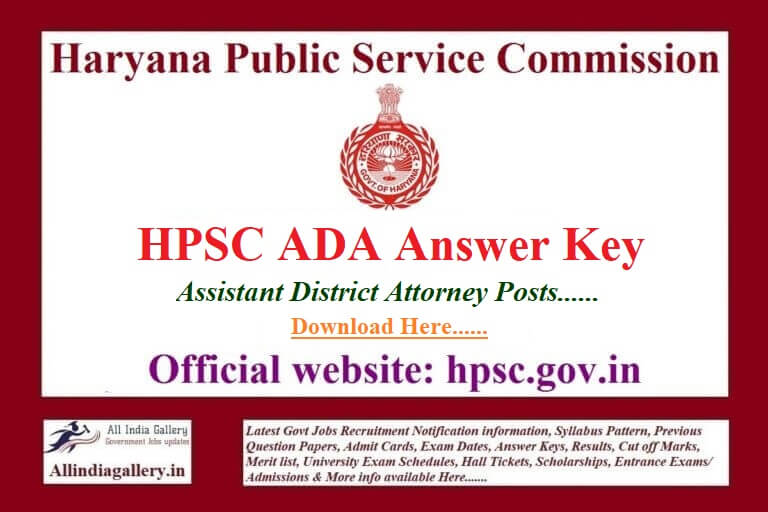HPSC ADA Answer Key