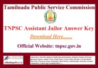 TNPSC Assistant Jailor Answer Key