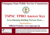TSPSC TPBO Answer Key