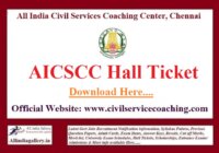 AICSCC Hall Ticket