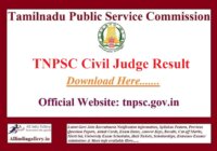 TNPSC Civil Judge Result