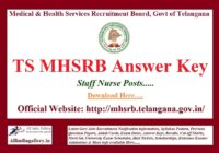 TS MHSRB Staff Nurse Answer Key