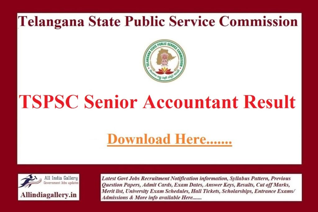 TSPSC Senior Accountant Result