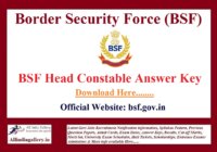 BSF Head Constable Answer Key
