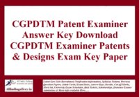 CGPDTM Patent Examiner Answer Key