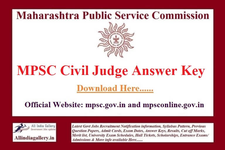 MPSC Civil Judge Answer Key